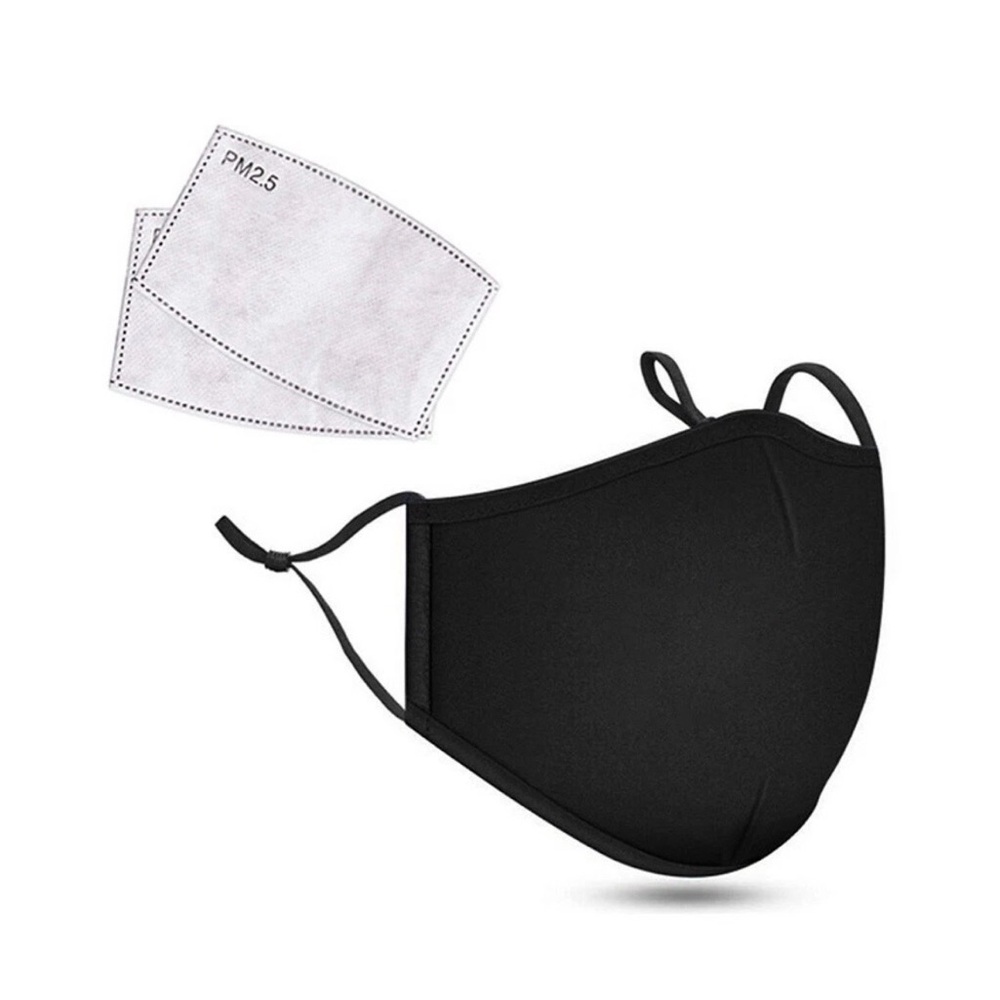 Total 15! Black Face Mask with Filters